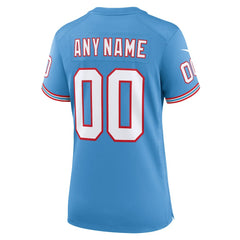 Women's Oilers Throwback Custom Game Jersey - Tennessee Titans