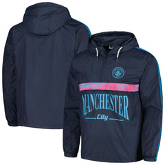 Manchester City Anorak Hoodie Half-Zip Jacket - Navy