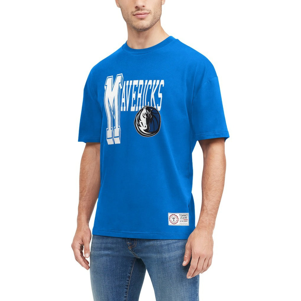 NBA Dallas Mavericks Tommy Jeans Mel Varsity T-Shirt sale
