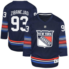 NHL Navy Mika Zibanejad New York Rangers Youth Alternate Replica Player Jersey