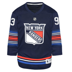NHL Navy Mika Zibanejad New York Rangers Youth Alternate Replica Player Jersey