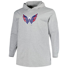 NHL Heather Gray Washington Capitals Big & Tall Pullover Hoodie