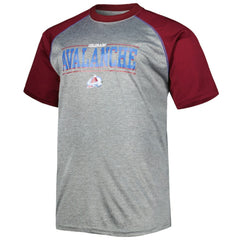 NHL Heather Gray Colorado Avalanche Big & Tall Logo Raglan T-Shirt