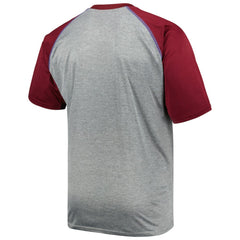 NHL Heather Gray Colorado Avalanche Big & Tall Logo Raglan T-Shirt