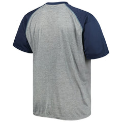 NHL Heather Gray Seattle Kraken Big & Tall Logo Raglan T-Shirt