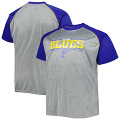 NHL Heather Gray St. Louis Blues Big & Tall Logo Raglan T-Shirt
