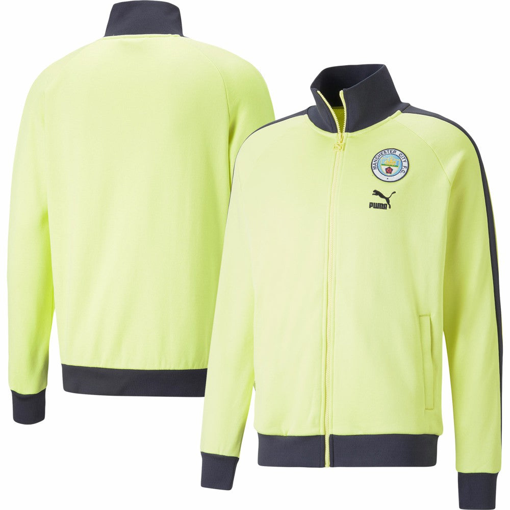 Manchester City ftblHeritage T7 Raglan Full-Zip Track Jacket - Puma Yellow