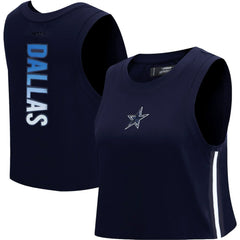 Pro Standard Women's Ombre Wordmark Classic Cropped Tank Top - Dallas Cowboys