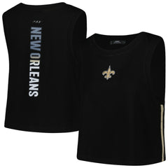 Pro Standard Women's Ombre Wordmark Classic Cropped Tank Top - New Orleans Saints