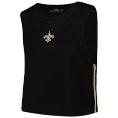 Pro Standard Women's Ombre Wordmark Classic Cropped Tank Top - New Orleans Saints