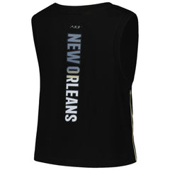 Pro Standard Women's Ombre Wordmark Classic Cropped Tank Top - New Orleans Saints