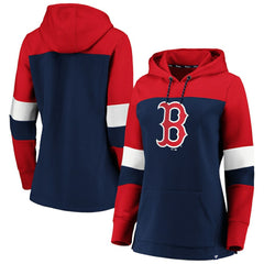 MLB Boston Red Sox Women's Plus Size Colorblock Pullover Hoodie