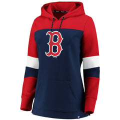 MLB Boston Red Sox Women's Plus Size Colorblock Pullover Hoodie