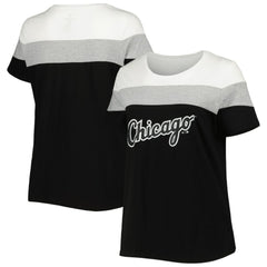 MLB Chicago White Sox Women's Plus Size Colorblock T-Shirt