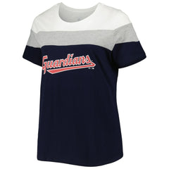 MLB Cleveland Guardians Women's Plus Size Colorblock T-Shirt