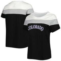 MLB Colorado Rockies Women's Plus Size Colorblock T-Shirt