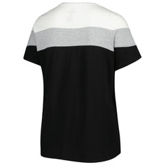 MLB Miami Marlins Women's Plus Size Colorblock T-Shirt