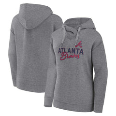 MLB Profile Atlanta Braves Women's Plus Size Pullover Hoodie