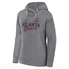 MLB Profile Atlanta Braves Women's Plus Size Pullover Hoodie