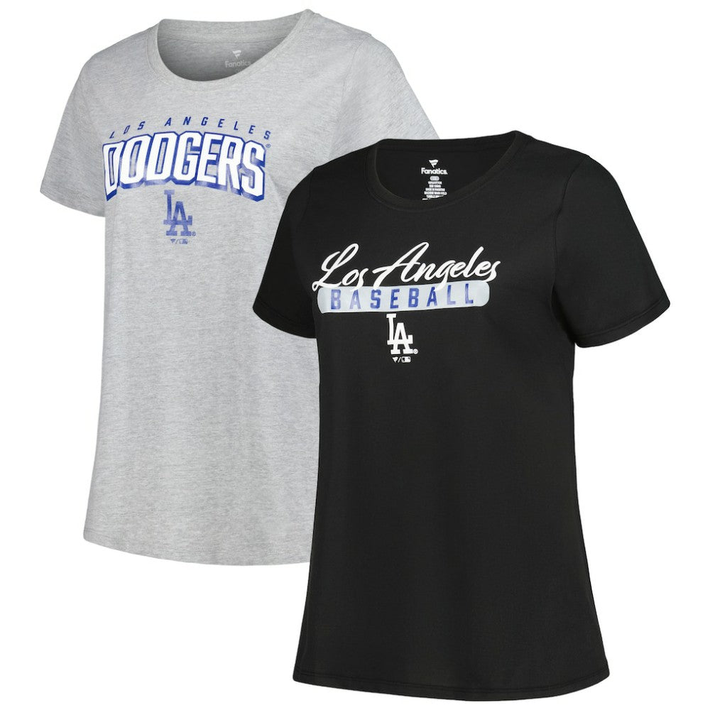 MLB Los Angeles Dodgers Profile Women's Plus Size T-Shirt Combo Pack
