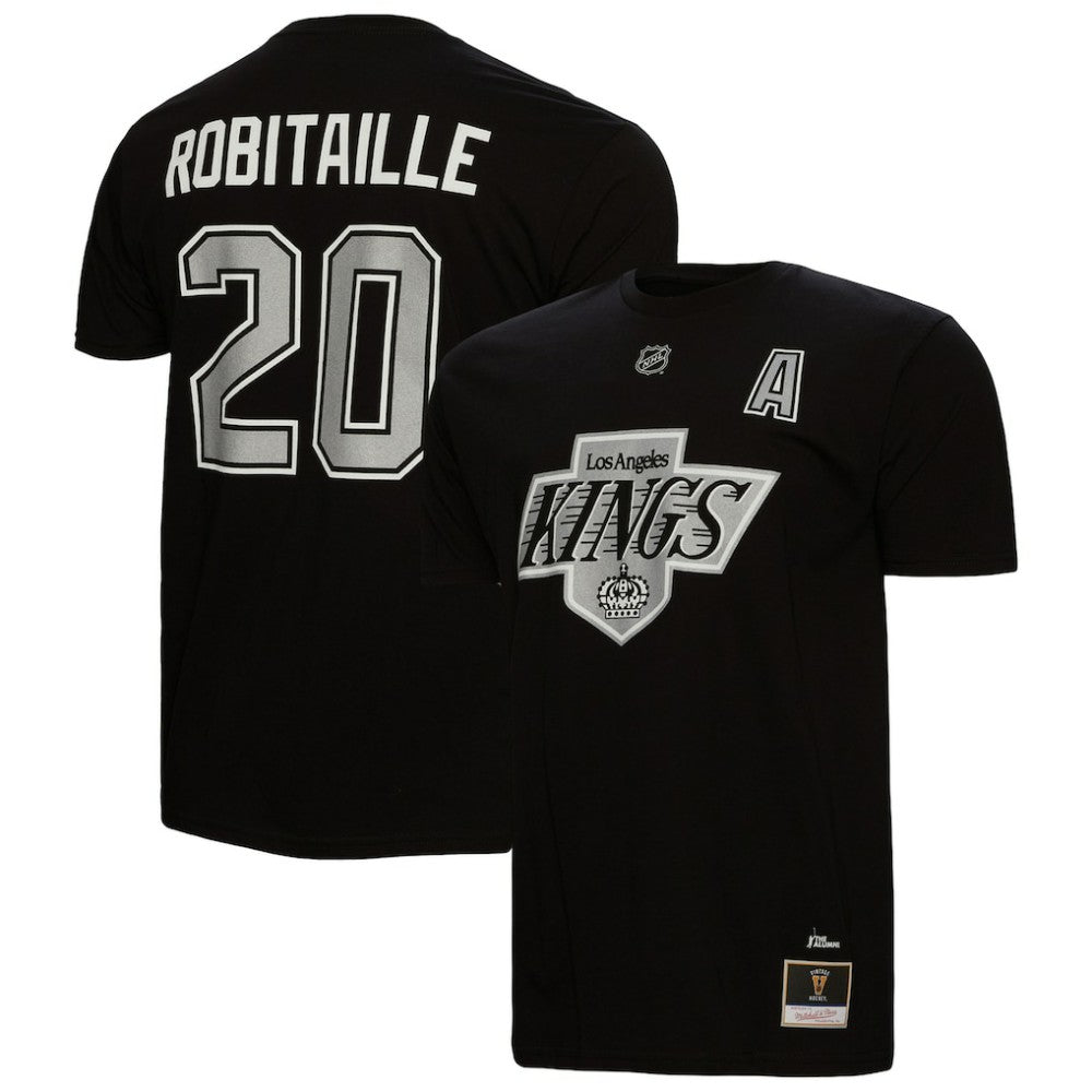 NHL Black Luc Robitaille Los Angeles Kings Mitchell & Ness Name & Number T-Shirt