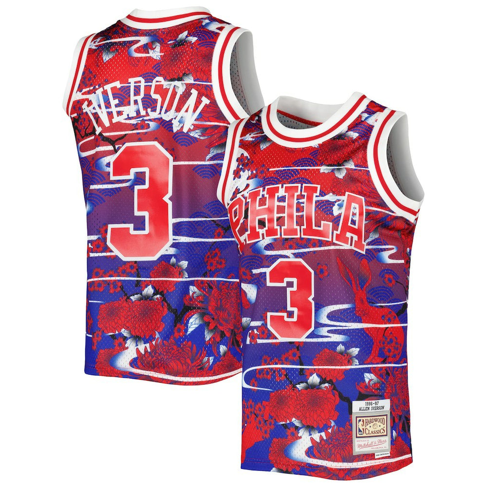NBA Allen Iverson Philadelphia 76ers 1996/97 Hardwood Classics Lunar New Year Swingman Jersey