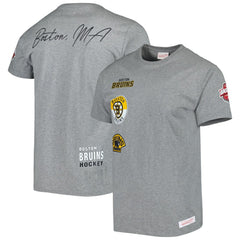 NHL Heather Gray Boston Bruins Mitchell & Ness City Collection T-Shirt