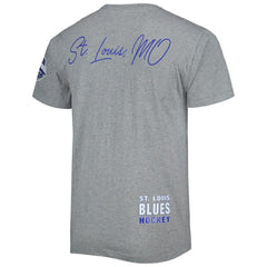 NHL Heather Gray St. Louis Blues Mitchell & Ness City Collection T-Shirt