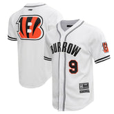 Joe Burrow Pro Standard Mesh Baseball Button-Up T-Shirt - Cincinnati Bengals