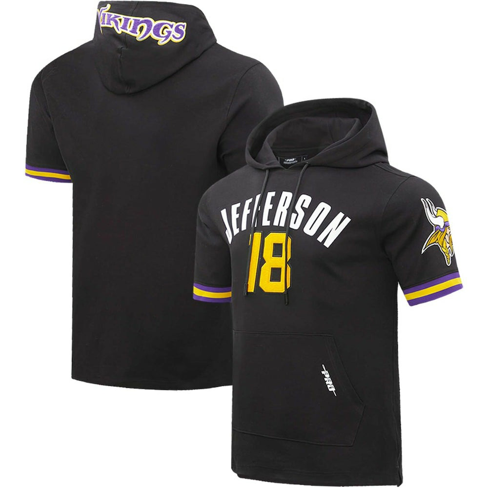 Justin Jefferson Pro Standard Player Name & Number Hoodie T-Shirt - Minnesota Vikings