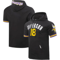 Justin Jefferson Pro Standard Player Name & Number Hoodie T-Shirt - Minnesota Vikings