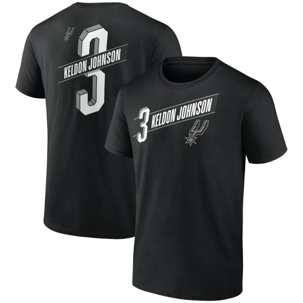 NBA Keldon Johnson San Antonio Spurs Full-Court Press Name & Number T-Shirt
