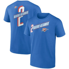 NBA Shai Gilgeous-Alexander Oklahoma City Thunder Full-Court Press Name & Number T-Shirt