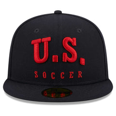 USMNT New Era Text 59FIFTY Fitted Hat - New Era Navy