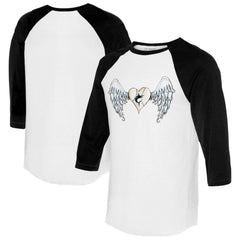 MLB Miami Marlins Tiny Turnip Women's Angel Wings 3/4-Sleeve Raglan T-Shirt