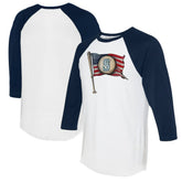 MLB Seattle Mariners Tiny Turnip Women's Baseball Flag 3/4-Sleeve Raglan T-Shirt