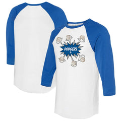 MLB Los Angeles Dodgers Tiny Turnip Women's Baseball Pow 3/4-Sleeve Raglan T-Shirt