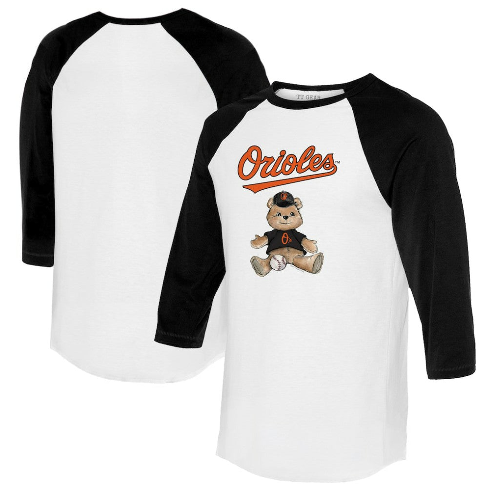 MLB Baltimore Orioles Tiny Turnip Women's Teddy Boy 3/4-Sleeve Raglan T-Shirt