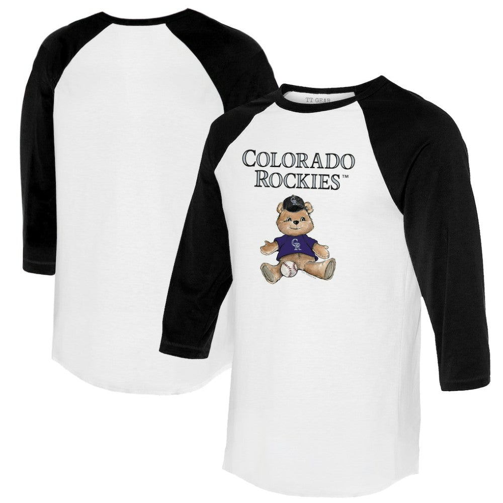 MLB Colorado Rockies Tiny Turnip Women's Teddy Boy 3/4-Sleeve Raglan T-Shirt