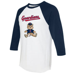 MLB Cleveland Guardians Tiny Turnip Women's Teddy Boy 3/4-Sleeve Raglan T-Shirt
