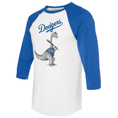 MLB Los Angeles Dodgers Tiny Turnip Women's Bronto 3/4-Sleeve Raglan T-Shirt
