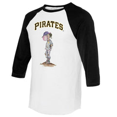 MLB Pittsburgh Pirates Tiny Turnip Women's Bubbles 3/4-Sleeve Raglan T-Shirt