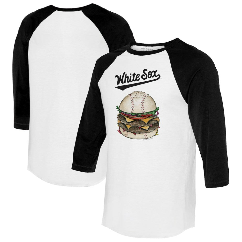 MLB Chicago White Sox Tiny Turnip Women's Burger 3/4-Sleeve Raglan T-Shirt