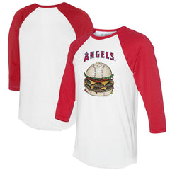 MLB Los Angeles Angels Tiny Turnip Women's Burger 3/4-Sleeve Raglan T-Shirt