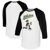 MLB Athletics Tiny Turnip Women's Caleb 3/4-Sleeve Raglan T-Shirt