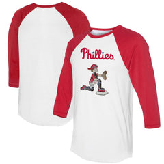 MLB Philadelphia Phillies Tiny Turnip Women's Caleb 3/4-Sleeve Raglan T-Shirt