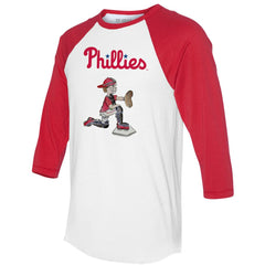MLB Philadelphia Phillies Tiny Turnip Women's Caleb 3/4-Sleeve Raglan T-Shirt