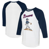 MLB Atlanta Braves Tiny Turnip Women's Clemente 3/4-Sleeve Raglan T-Shirt