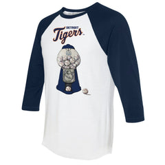 MLB Detroit Tigers Tiny Turnip Women's Gumball Machine 3/4-Sleeve Raglan T-Shirt