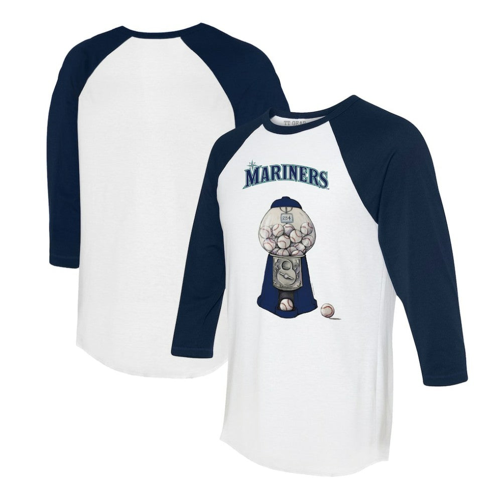 MLB Seattle Mariners Tiny Turnip Women's Gumball Machine 3/4-Sleeve Raglan T-Shirt